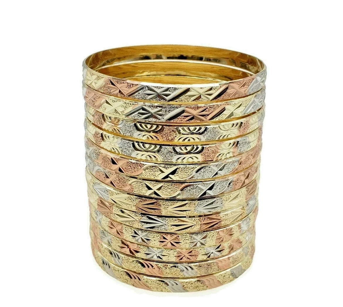 Real Gold Plated 12 Pack Of Bangles