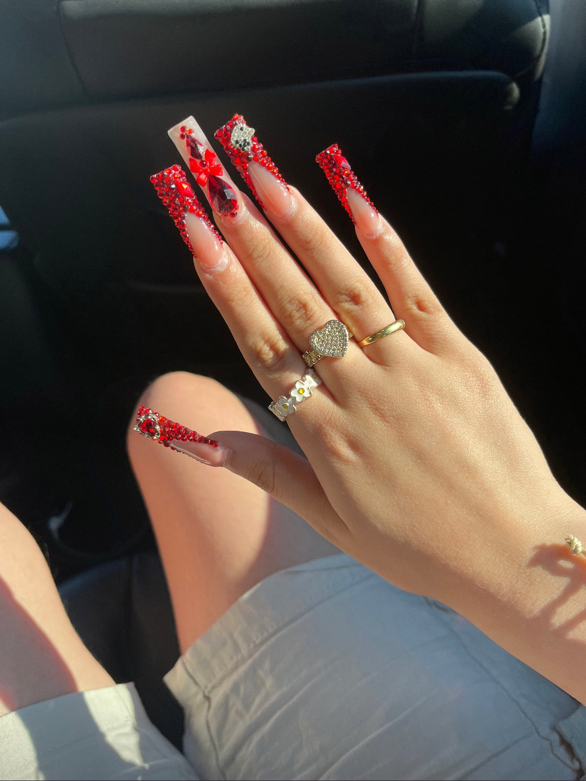 Icy Diamond Gold Plated Heart Ring